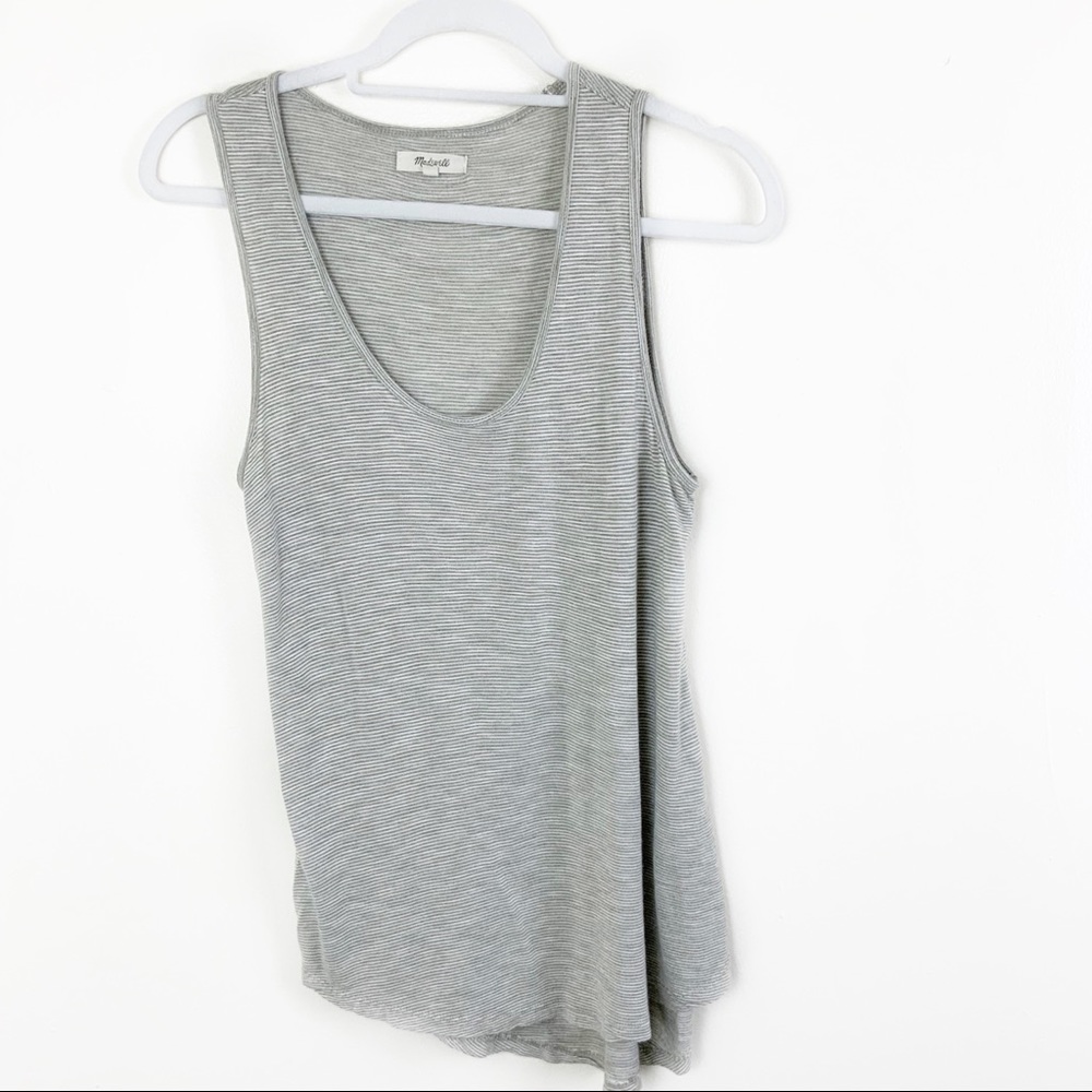 Madewell Striped Scoop Neck Tank Top